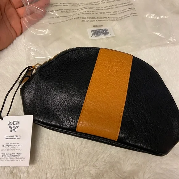 MCM Black and Tan Cosmetic Bag - Picture 2 of 7